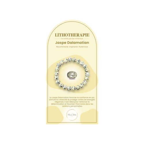 Bracelet pierres naturelles jaspe dalmatien