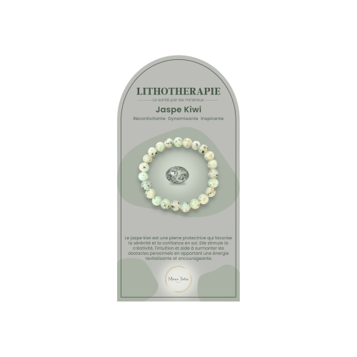 Bracelet pierres naturelles jaspe kiwi