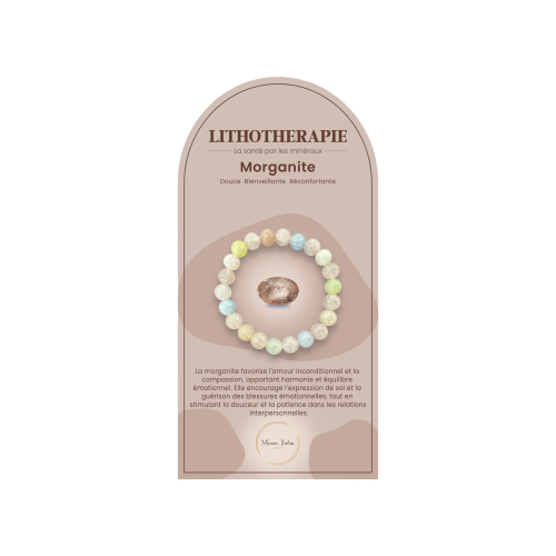 Bracelet pierres naturelles Morganite