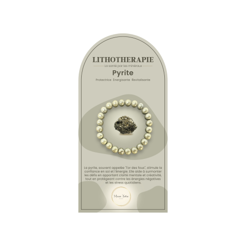 Bracelet pierres naturelles Pyrite