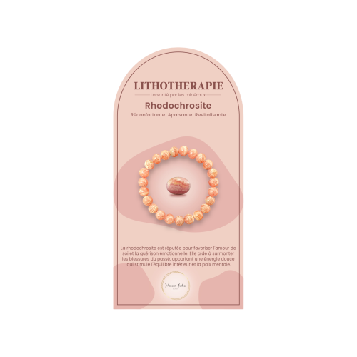 Bracelet pierres naturelles Rhodochrosite